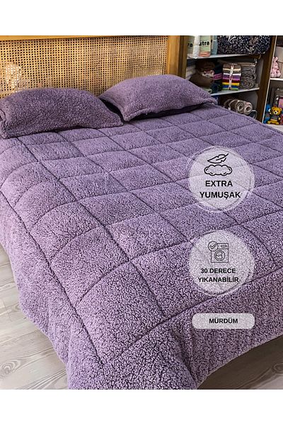 sutra Plush Double Comforter Quilt Set