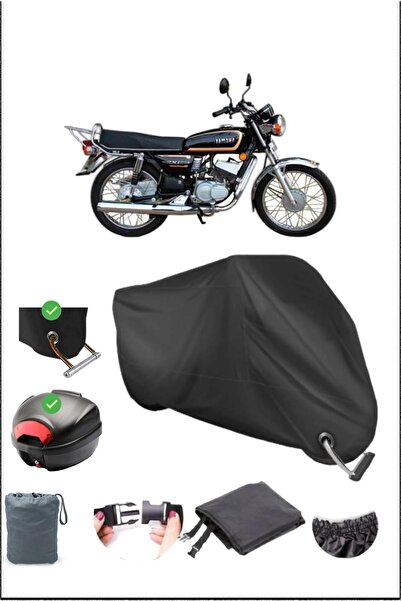 Breen Black Yamaha Rx 135 Rear Bag Lock Compatible Waterproof Canvas (Motorcy...