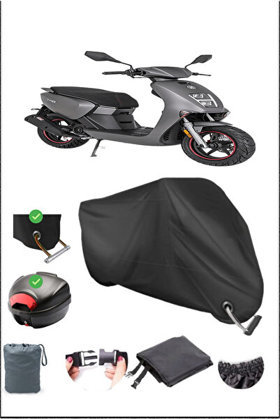Breen Black Mondial 50 Tab Rear Bag Lock Compatible Waterproof Canvas (Motorc...