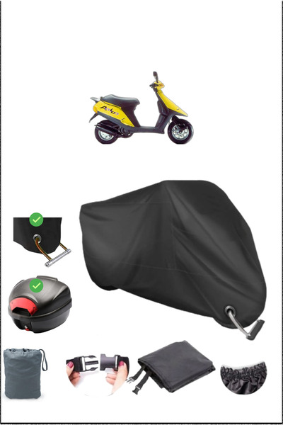 Breen قفل حقيبة خلفي أسود من أبريليا أميكو 50 متوافق مع القماش المشمع المقاوم للماء (دراجة نارية)