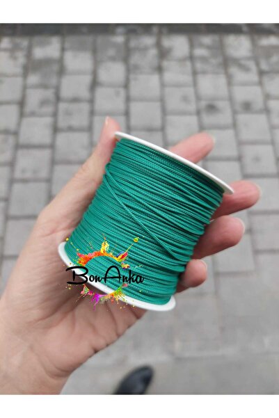 Bonanka (1.0 mm) Yeşil - 2 Renk 90 Metre Mat Paraşüt, Makrome, Bileklik, Tesp...