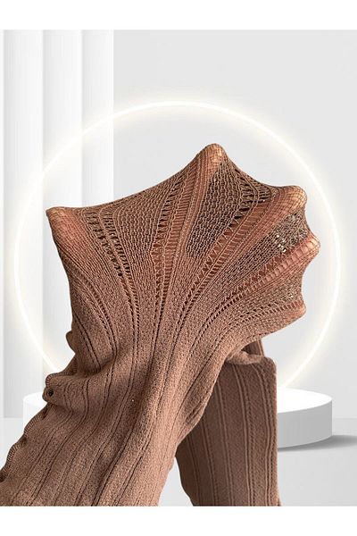 İntive Lingerie Дебели мрежести чорапогащи Colosio Melisa 210 Den с цвят на лук