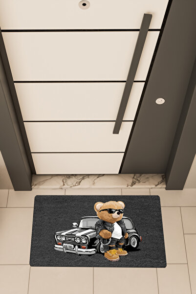 Dormot Home Υψηλής ποιότητας ψηφιακή εκτύπωση σε μαύρο χρώμα, κομψό χαλάκι πό...