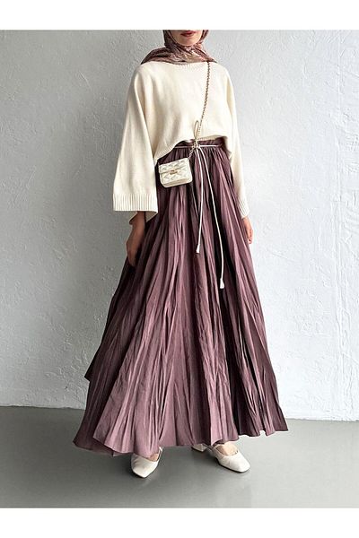 MELEK ARAZ Fusta Crush pentru femei Dusty Rose