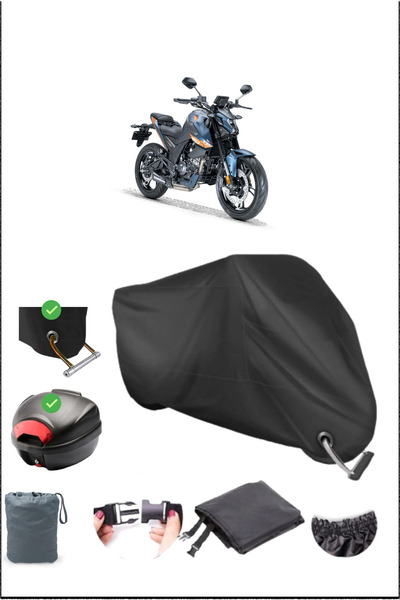 Breen قفل خلفي أسود RKS RZ 150 متوافق مع القماش المشمع المقاوم للماء (دراجة ن...