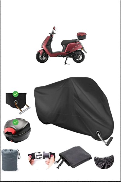 Breen Black Falcon Techno 50 Rear Bag Lock Compatible Waterproof Canvas (Moto...