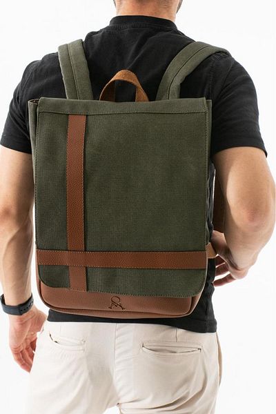 Baginn Ανδρικό σακίδιο πλάτης 35*22 εκ. Καμβά υφασμάτινο επαγγελματικό σακίδιο πλάτης Σχολική τσάντα Mega Bag με θήκη για φορητό υπολογιστή