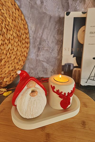 puridadesign Decorative Lucky Dwarf, Gnome Incense Burner and Candle Holder Set