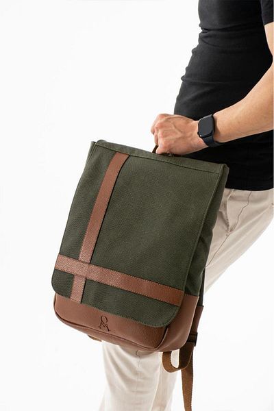 Baginn Ανδρικό σακίδιο πλάτης 35*22 εκ. Καμβά υφασμάτινο επαγγελματικό σακίδιο πλάτης Σχολική τσάντα Mega Bag με θήκη για φορητό υπολογιστή