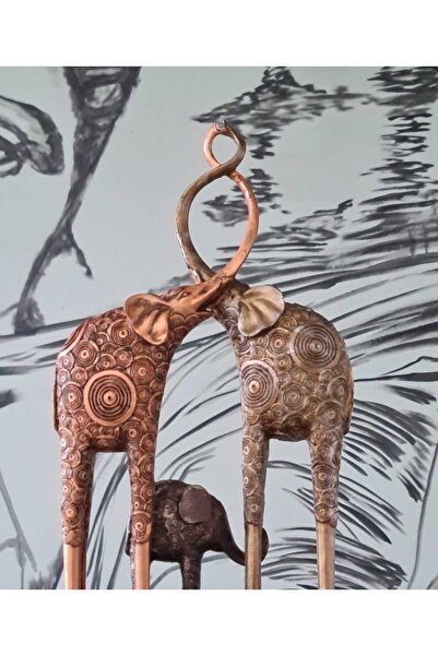 LAKAR Dekoratif Polyester Üçlü Fil Heykeli | Şans Filleri | Ev Dekorasyon Obj...