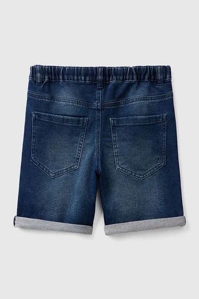 United Colors of Benetton Pantaloni scurți din denim pentru băieți - potrivire confortabilă, logo mixt, model girafe