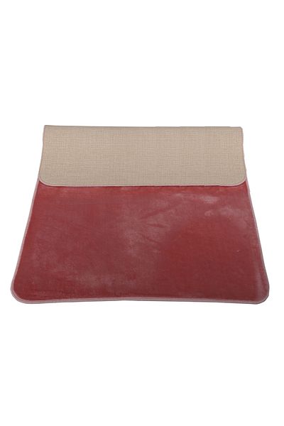 Dokumacıoğlu Unicolor Plain 2 τεμαχίων ροζ χαλάκι μπάνιου, χαλί, αντιολισθητική βάση. Σετ καθίσματος τουαλέτας που πλένεται