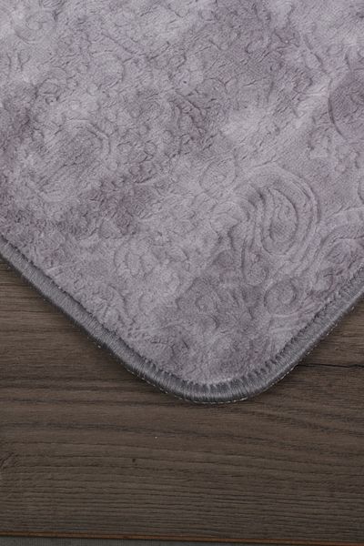 Dokumacıoğlu Nova Grey (80x150 + 50x80 cm) Σετ 2 χαλιών μπάνιου μεγάλου μεγέθους Σετ τουαλέτας με αντιολισθητική βάση