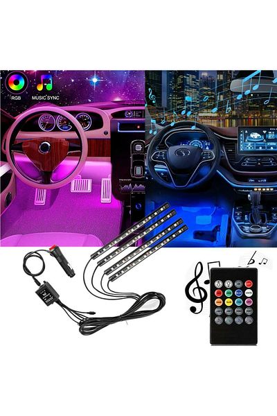 Teknotik Fiat / Tofaş Tempra Compatible Car Interior under Foot 12 Led Music Sensitive Led Lamp Model256