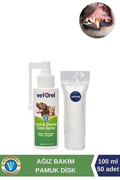 Veturel Köpek Ağız Ve Diş Bakım Spreyi 100ml Doğal Ağız Bakımı Ağız Kokusu Yu...