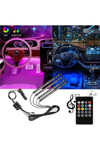 Teknotik Fiat / Tofaş Uno Uyumlu Araç İçi Ayak Altı 9 led Müziğe Duyarlı Led ...