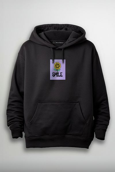 Merch&ice Smile Sun Flower Printed Unisex Sweatshirt