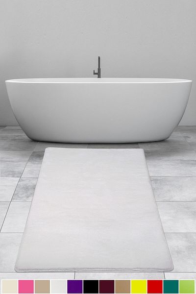 Dokumacıoğlu Elite Cream 80x150 cm - Μαλακό βελούδινο χαλάκι μπάνιου με αντιολισθητική βάση