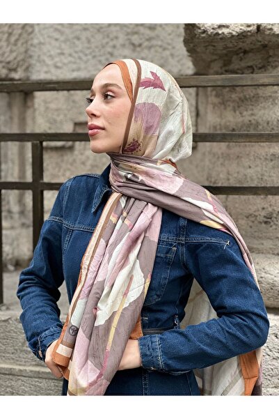 Modakaşmir Gelincik Desen Bambu Şal