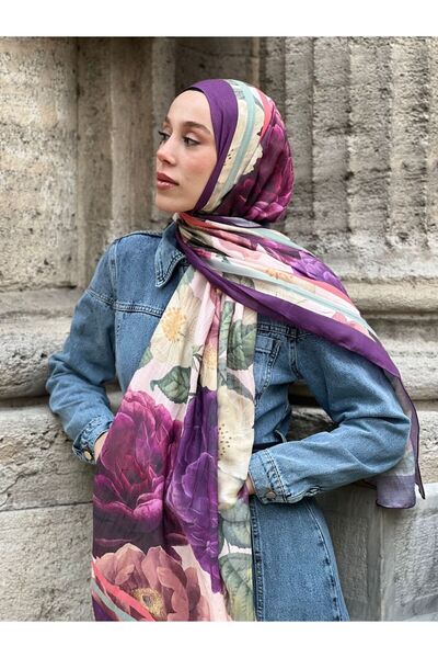 Modakaşmir Gül Desen Bambu Şal