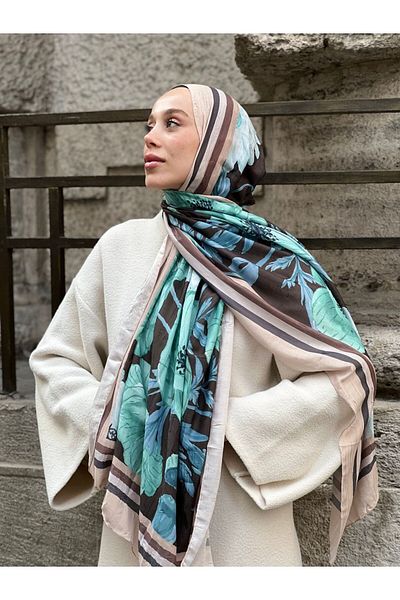 Modakaşmir Margarite Pattern Bamboo Shawl