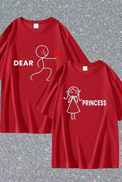 Wish BF 2 li Sevgili Çİft Kombini Dear Prıncess Baskılı T-shirt Unisex Salaş ...
