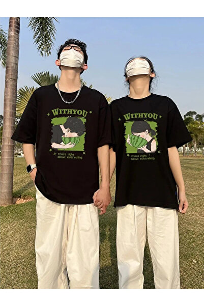 Wish BF New Season Tir Harajuku Style Couple Lover Couple Ρούχα - 2 Τεμάχια