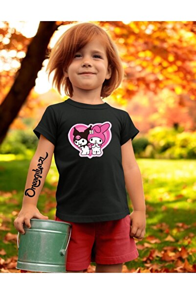 oneagılyazı Tricou oversize pentru fetiță cu imprimeu Kuromi