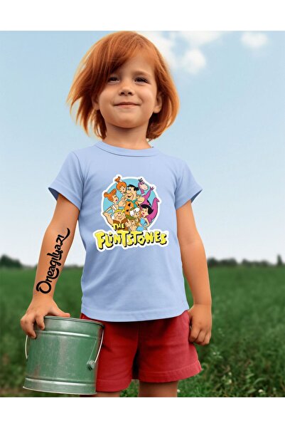 oneagılyazı Kameno doba Štampano Devojčica Oversize kroj T-shirt