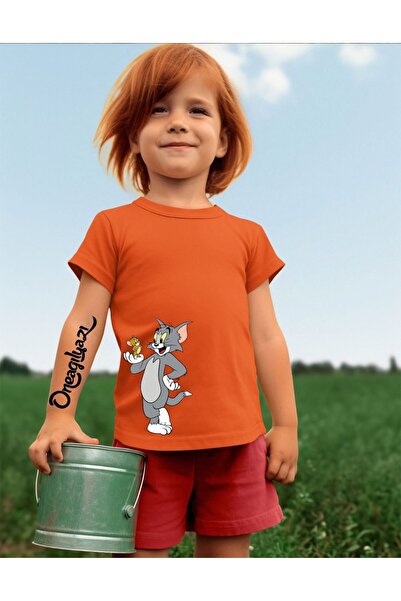 oneagılyazı Tricou oversize pentru fetiță cu imprimeu