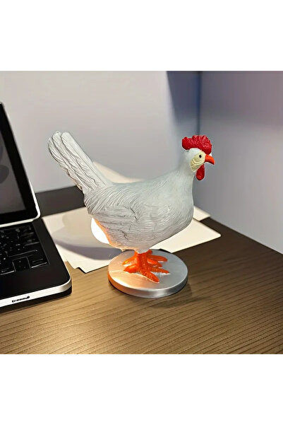 FEEL Eğlenceli ve Sıra Dışı: Reçine Tavuk Masa Lambası - USB Güçlü 3D LED Gece Işığı