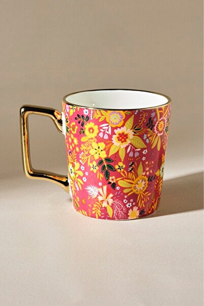 Karaca Flower U Letter Mug 350 ml