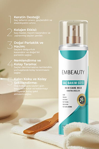 Embeauty Besleyici Keratin Kolajen Saç Bakım Sütü 200 ML