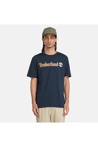Timberland Γραμμικό λογότυπο κοντομάνικο μπλουζάκι ανδρικό μπλουζάκι μπλε ναυτικό Tb0a5upq4331