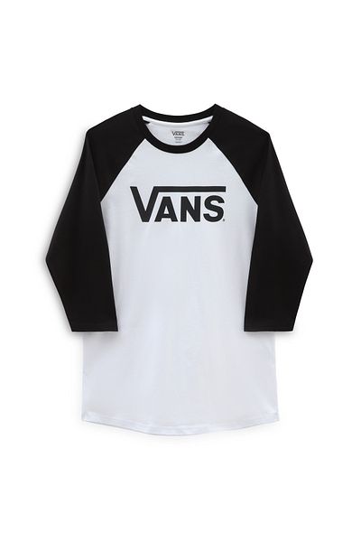Vans Men's White Classic Raglan-b T-shirt - Vn0a7uefyb21