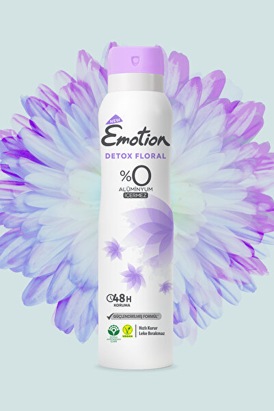 Emotion Detox Floral Kadın Vegan Deodorant 6x150ml Hızlı Kurur, Leke Bırakmaz