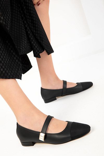 SOHO Women's Black Ballerinas 20235