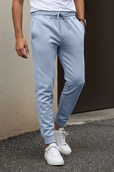 Trendyol Collection Blaue Jogginghose mit elastischem Bein – Regular Fit TMNSS20EA0053