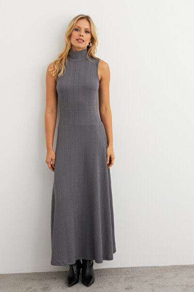 Cool & Sexy Antracitové minišaty – tylový detail, dámské, Tf29