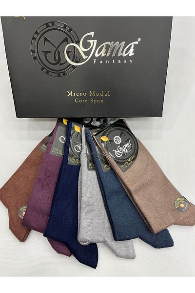 Gama Çorap 6 τεμάχια Micro Modal 100% φυσικό νάιλον χωρίς μικτό χρώμα Χοντρές χειμερινές ανδρικές κάλτσες
