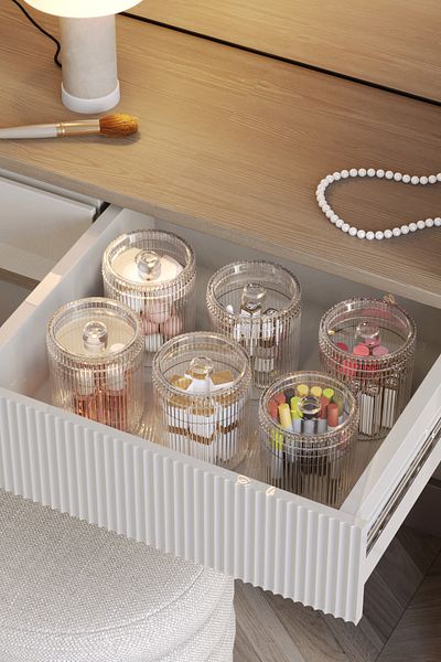 Pufwin Home Melisa Cosmetic Gem Accesorii Organizator de bijuterii Organizator multifuncțional pentru sertar 6 buc.