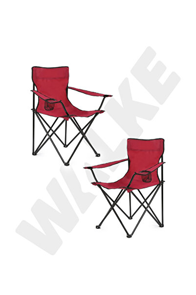 Walke 2 Li Katlanabilir Kamp Sandalyesi Piknik Sandalyesi Plaj Sandalyesi Kır...