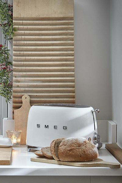 SMEG 50's Style Retro - Matte White 2X1 Toaster Tsf01Whmeu