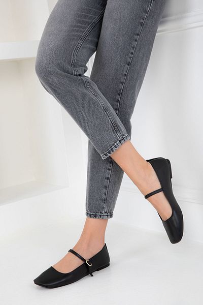 SOHO Schwarze Damen-Ballerinas 20237