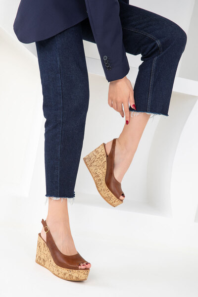 SOHO Tan Dámské Boty na klínovém podpatku 20240