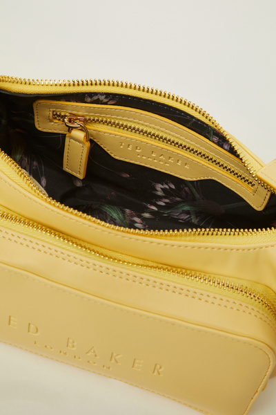 Ted Baker Düz Cilt Çok Cepli Omuz Çantası