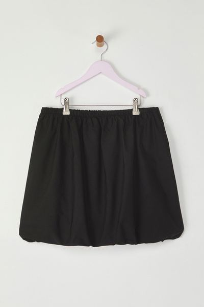 TRENDYOLKIDS Fekete lány gyerek mini szőtt ballon szoknya TKDSS25ET00002