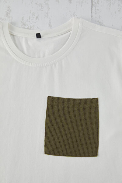 Trendyol Collection Ecru Khaki Regular Fit Textured Shorts Knitted Pajama Set Tmnss25Pt00021