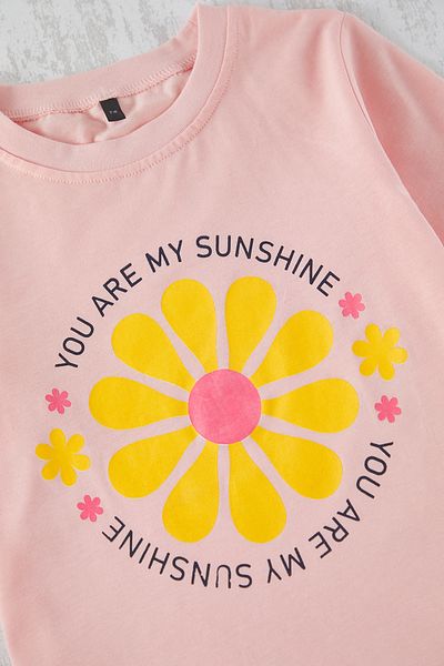TRENDYOLKIDS Πλεκτό T-Shirt με στάμπα σε σκόνη - TKDSS25TS00039