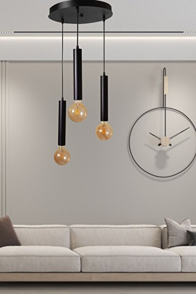 Ömür Avize Derin 3lü Sarkıt Avize (AMPULSÜZ)